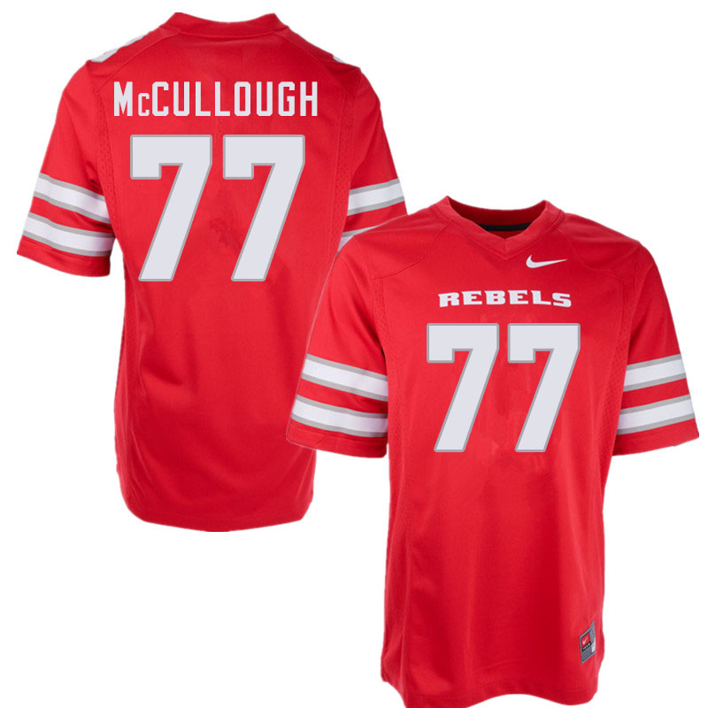 Men #77 Jackson McCullough UNLV Rebels College Football Jerseys Sale-Red - Click Image to Close